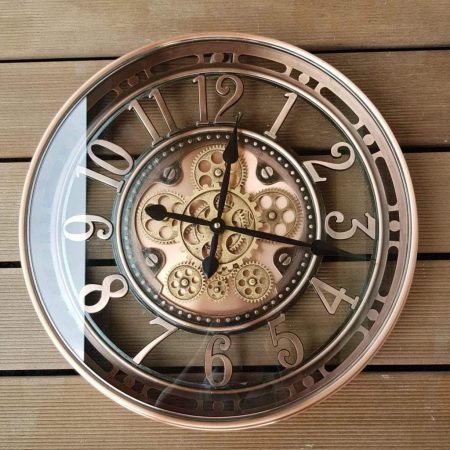 Large metal wall clock